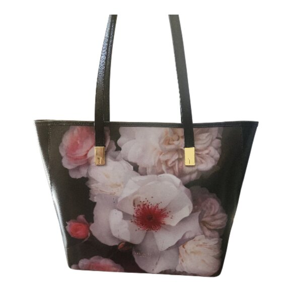 Ted Baker Handbags - Ted Baker Black and Pink Floral Tote